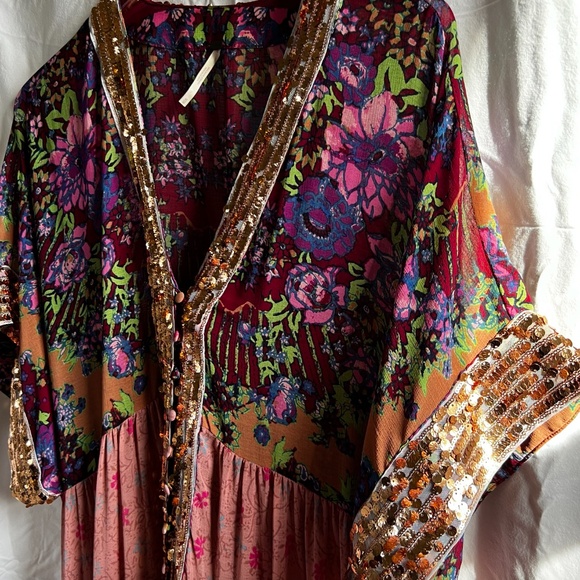 Free People One Fine Day Maxi Sequin Top - Picture 2 of 6